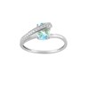 Bague femme - aigue marine - Or 18 Carats - vue V1