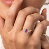 Bague femme - Rubis et Oxyde de zirconium - Or 18 Carats - vue V3