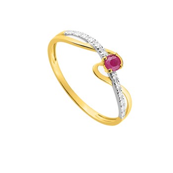 Bague femme - rubis - Or 18 Carats