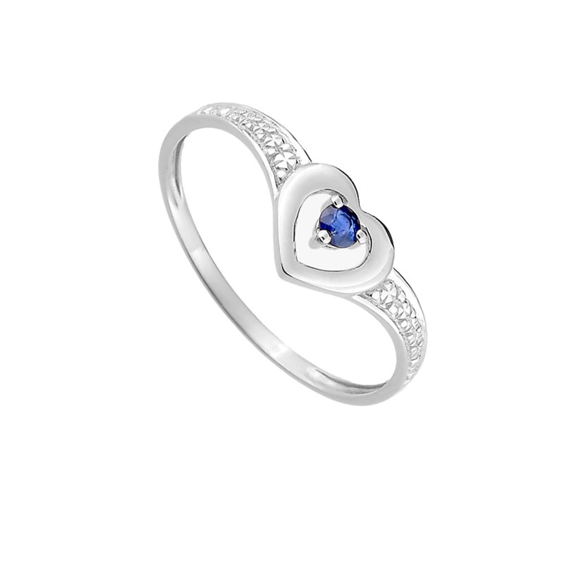 Bague femme - saphir - Or 18 Carats - vue 2