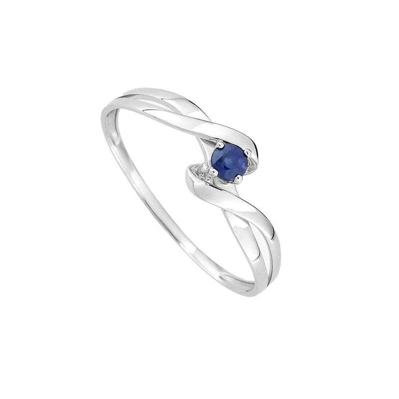 Bague femme - saphir - Or 18 Carats - vue 2