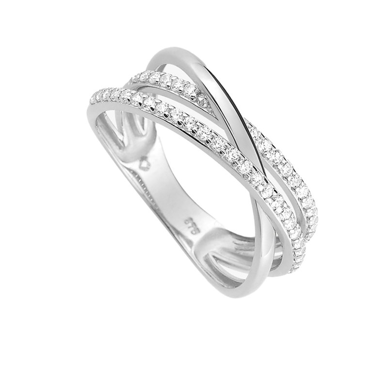 Bague femme - Oxyde de zirconium - Or 18 Carats - vue 2