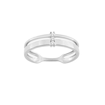 Bague femme - Oxyde de zirconium - Or 18 Carats