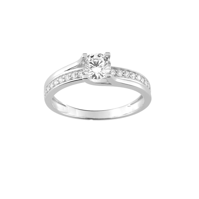 Bague femme - Oxyde de zirconium - Or 18 Carats