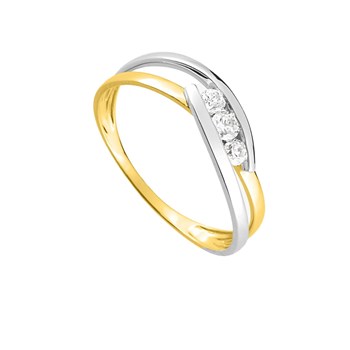 Bague femme - Oxyde de zirconium - Or 18 Carats