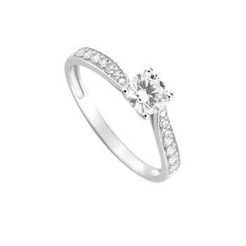 Bague femme - Oxyde de zirconium - Or 18 Carats