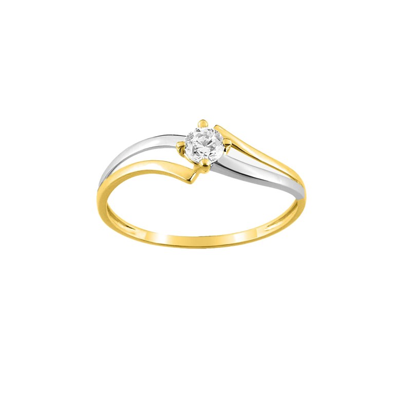 Bague femme - Oxyde de zirconium - Or 18 Carats