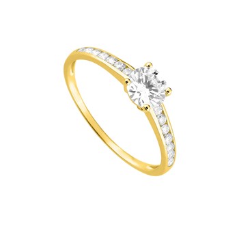 Bague femme - Oxyde de zirconium - Or 18 Carats