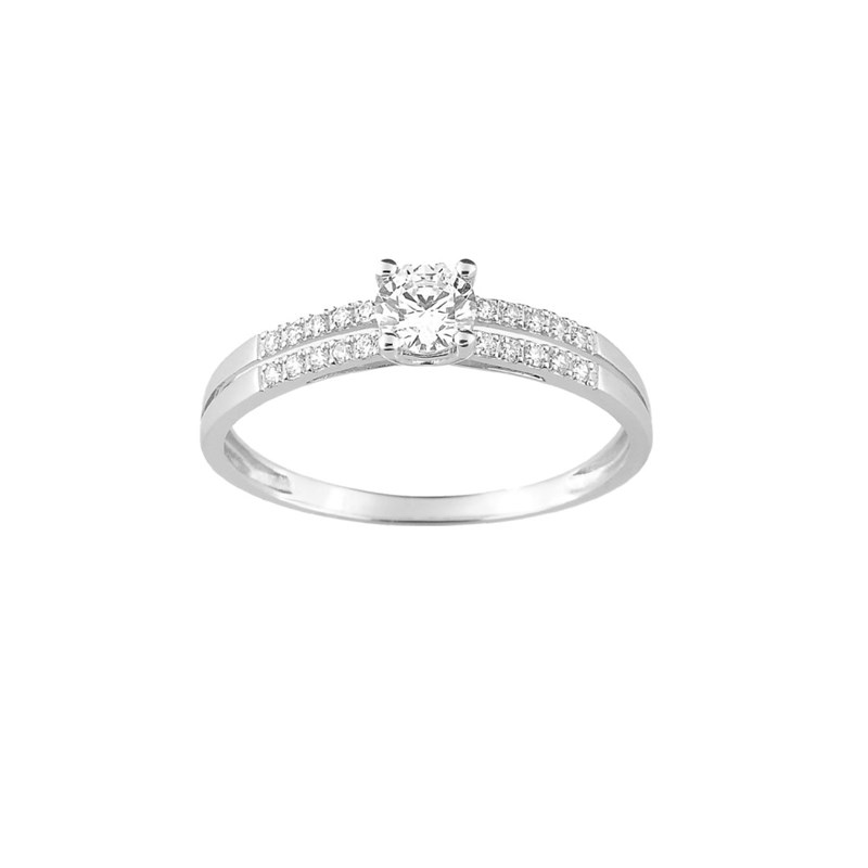 Bague femme - Oxyde de zirconium - Or 18 Carats