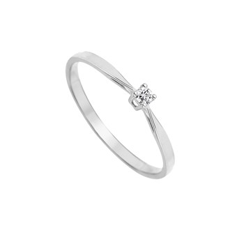 Bague Femme - Or 18 Carats - Diamant 0,04 Carats