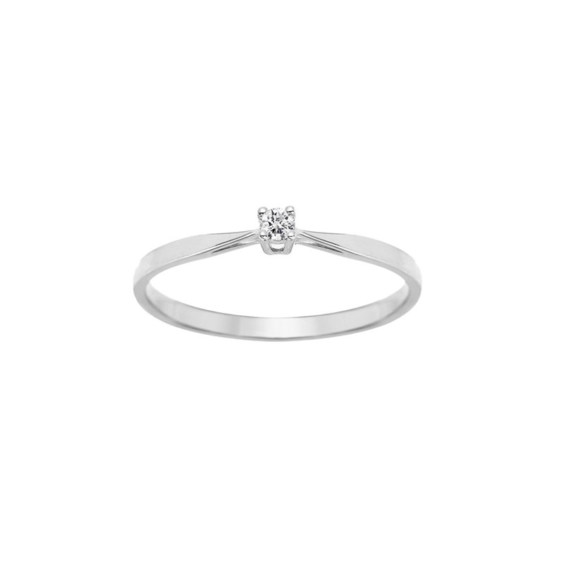 Bague Femme - Or 18 Carats - Diamant 0,04 Carats