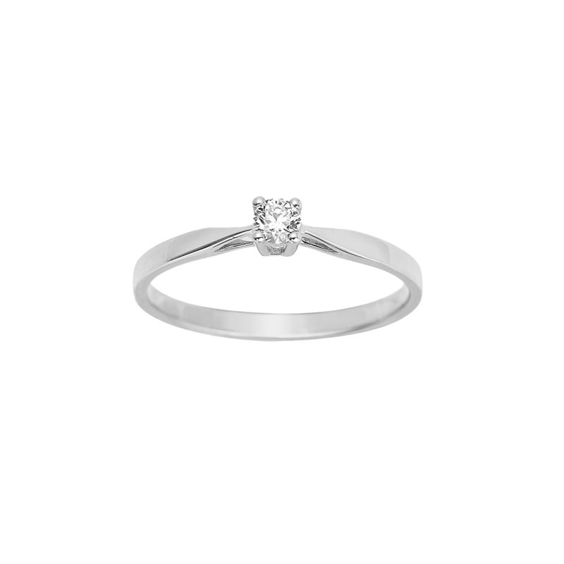 Bague Femme - Or 18 Carats - Diamant 0,1 Carats