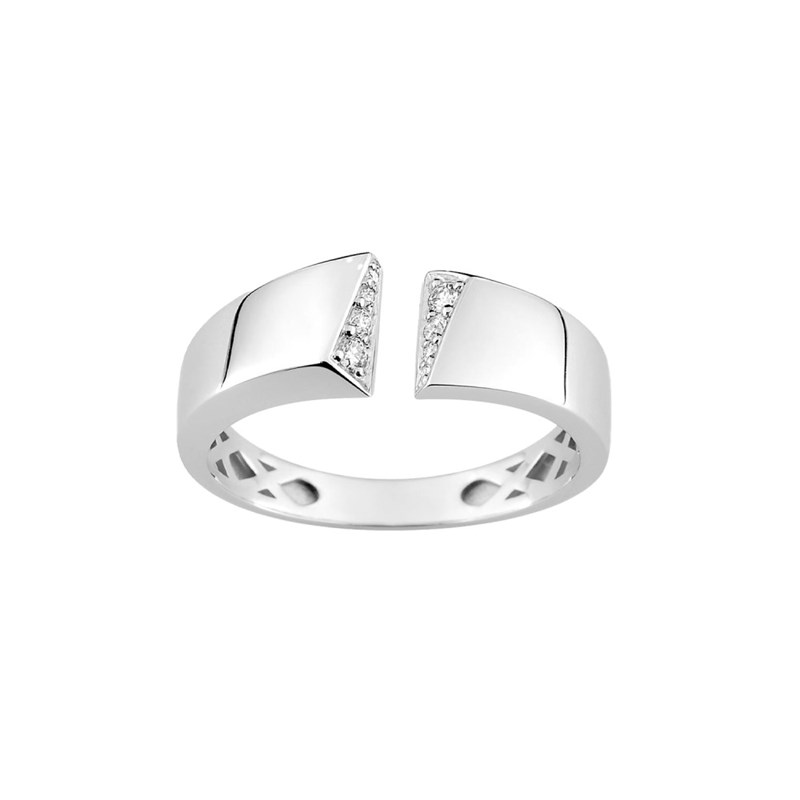 Bague femme - Or 18 Carats - Diamant : 0,072 Carat