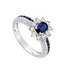 Bague femme - Saphir - Or 18 Carats - vue V2