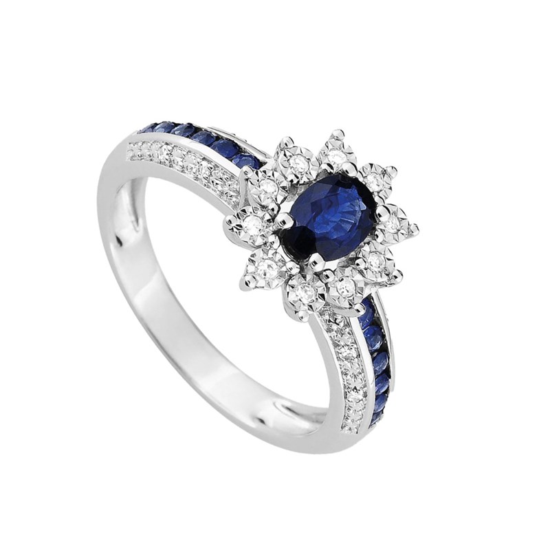 Bague femme - Saphir - Or 18 Carats - vue 2