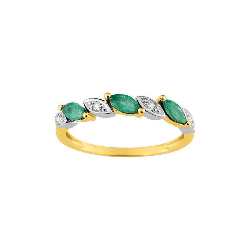 Bague femme - Emeraude - Or 18 Carats