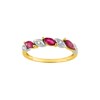 Bague femme - Rubis - Or 18 Carats - vue V1