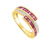 Bague femme - Rubis - Or 18 Carats - vue V2