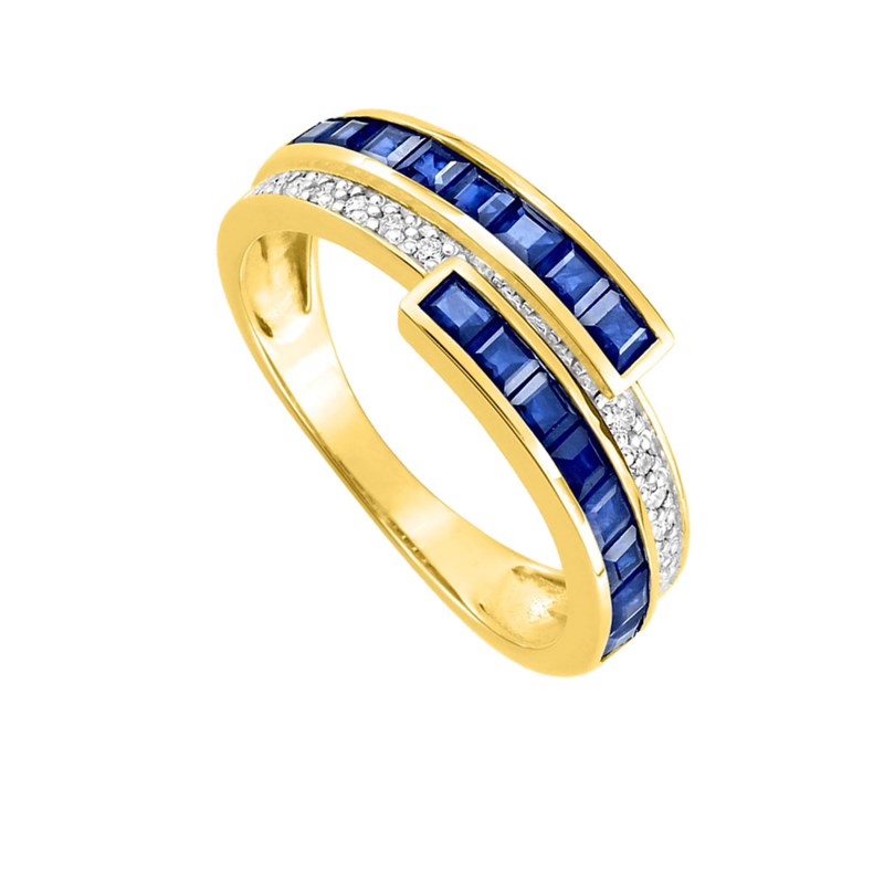 Bague femme - Saphir - Or 18 Carats - vue 2