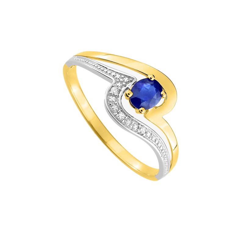 Bague femme - Saphir - Or 18 Carats - vue 2