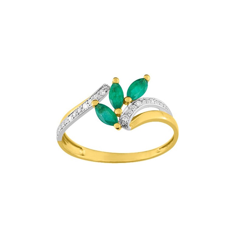 Bague femme - Emeraude - Or 18 Carats