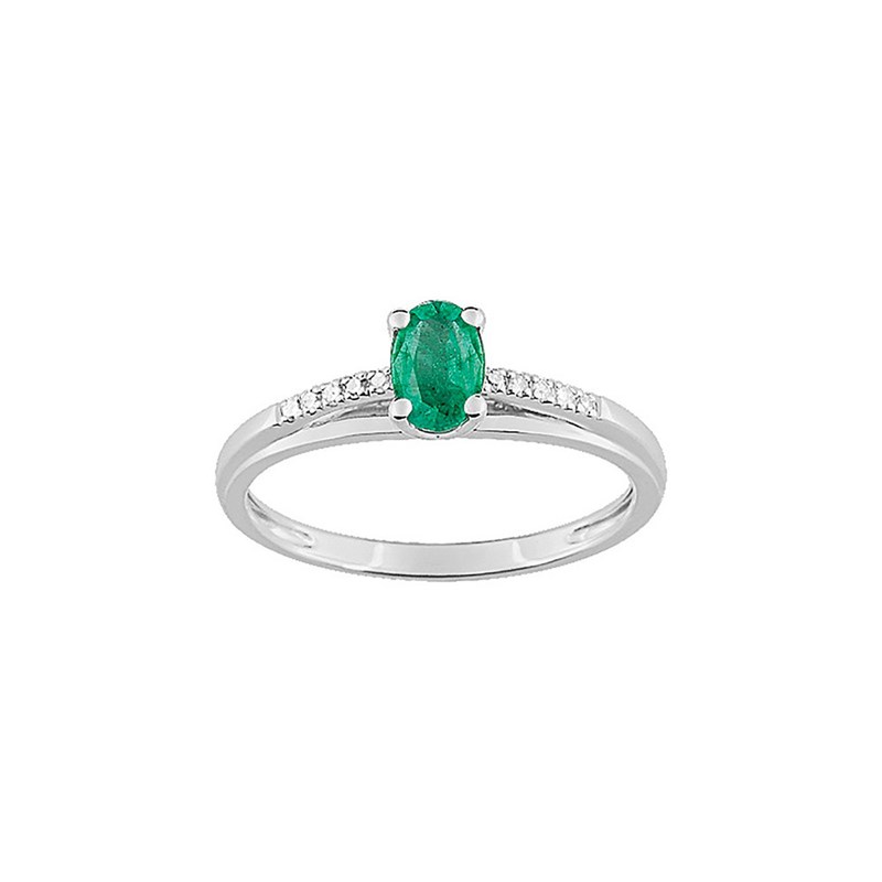 Bague femme - Emeraude - Or 18 Carats