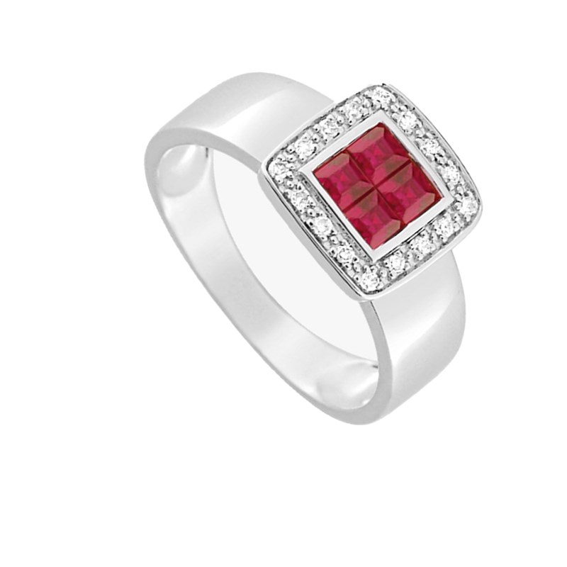 Bague femme - Rubis - Or 18 Carats - vue 2