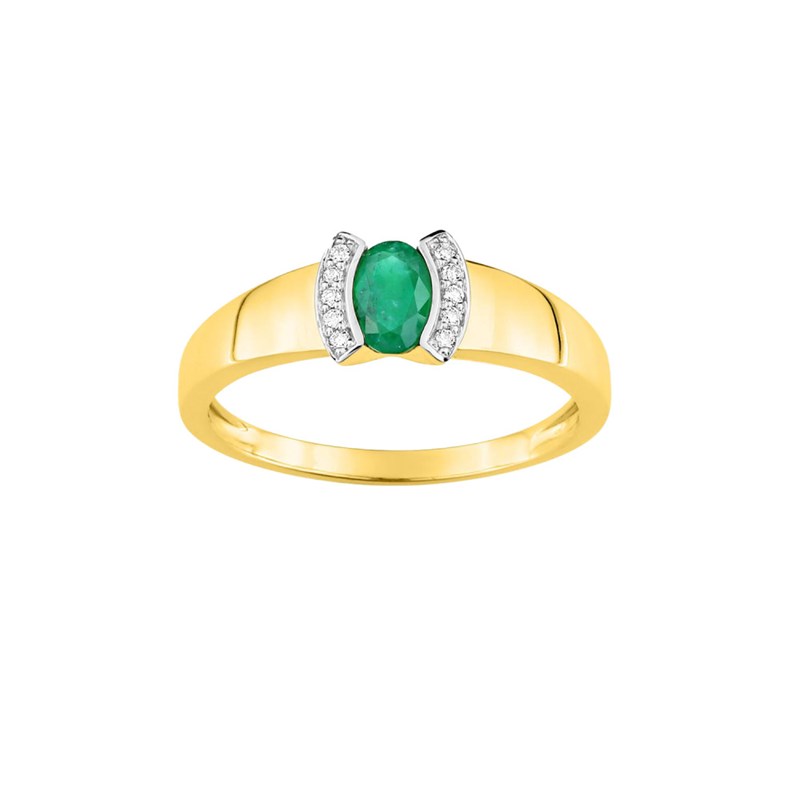 Bague femme - Emeraude et Or 18 Carats