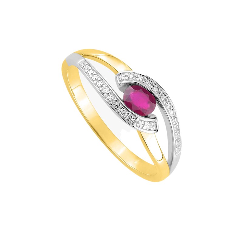 Bague femme - Rubis - Or 18 Carats - vue 2