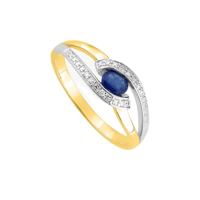 Bague femme - Saphir - Or 18 Carats - vue 2