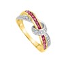 Bague femme - Rubis - Or 18 Carats - vue V2