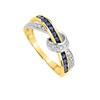 Bague femme - Saphir - Or 18 Carats - vue V2