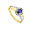 Bague femme - Saphir - Or 18 Carats - vue V2