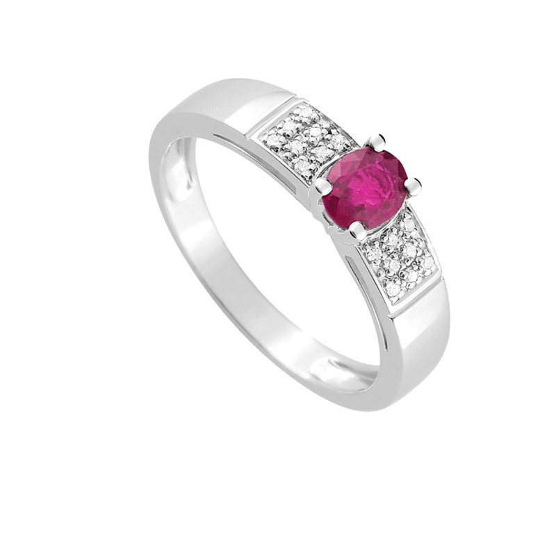 Bague femme - Rubis - Or 18 Carats - vue 2