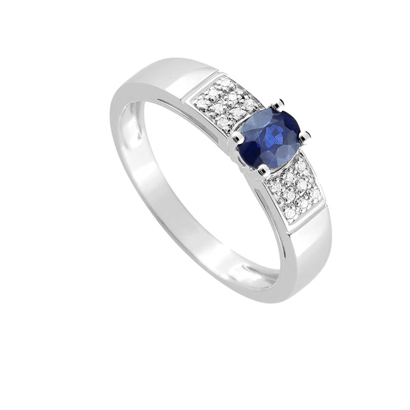 Bague femme - Saphir - Or 18 Carats - vue 2