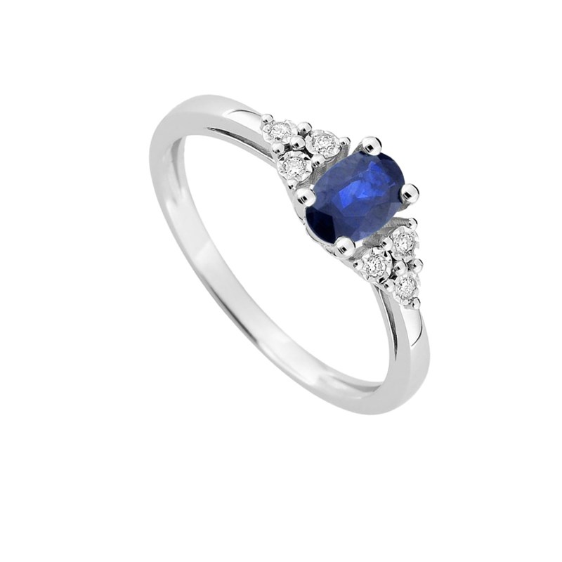 Bague femme - Saphir - Or 18 Carats - vue 2