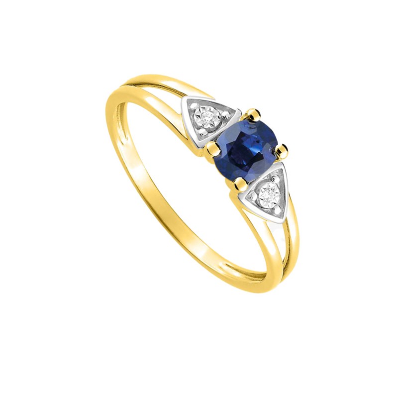 Bague femme - Saphir - Or 18 Carats - vue 2