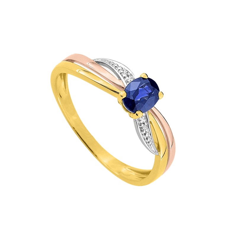 Bague femme - Saphir - Or 18 Carats - vue 2