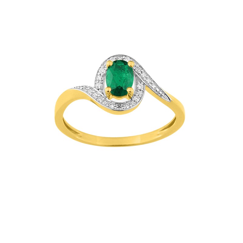 Bague femme - Emeraude - Or 18 Carats