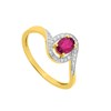 Bague femme - Rubis - Or 18 Carats - vue V2