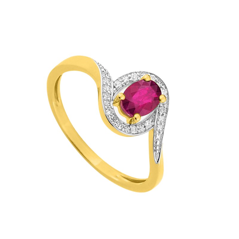 Bague femme - Rubis - Or 18 Carats - vue 2