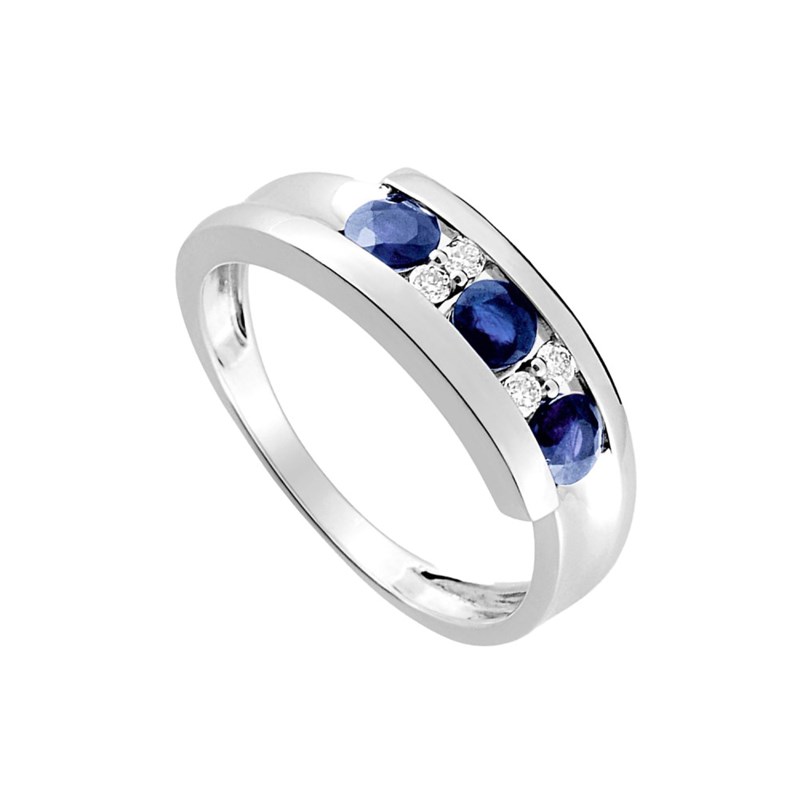 Bague femme - Saphir - Or 18 Carats - vue 2