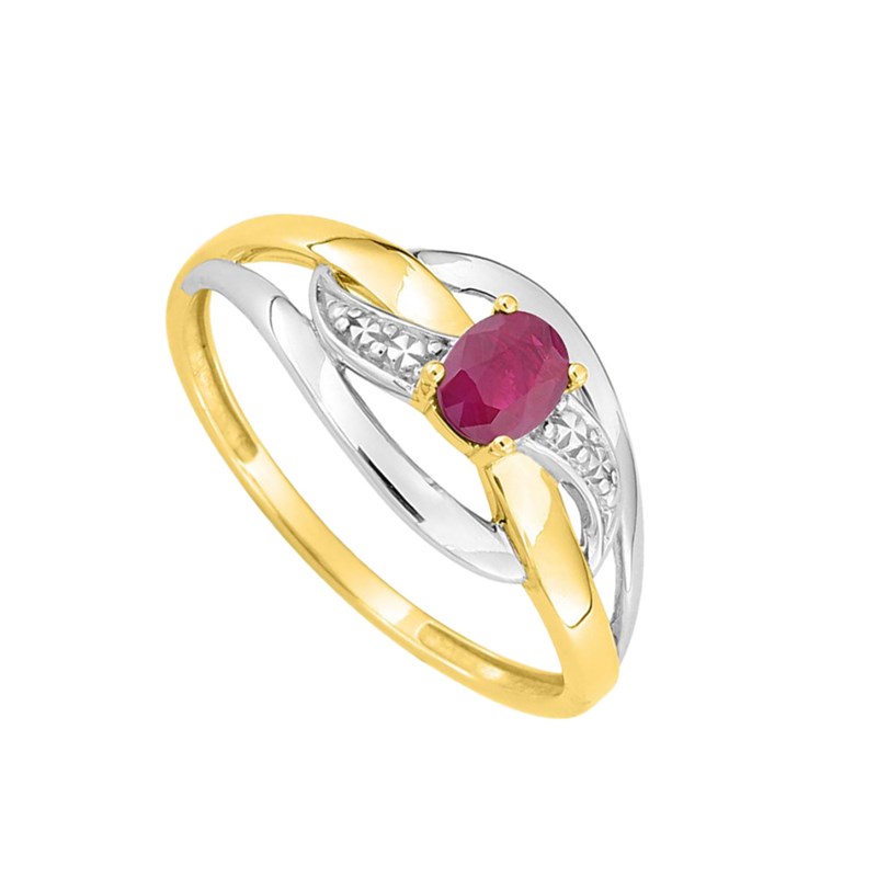 Bague femme - Rubis - Or 18 Carats - vue 2