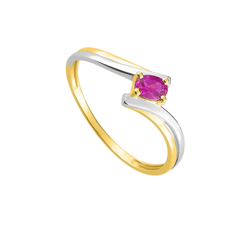 Bague femme - Rubis - Or 18 Carats - vue 2