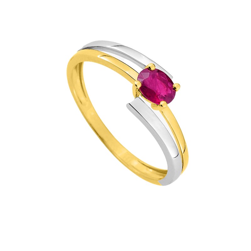 Bague femme - Rubis - Or 18 Carats - vue 2