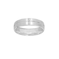 Bague Mixte - Or 18 Carats - Diamant 0,03 Carats