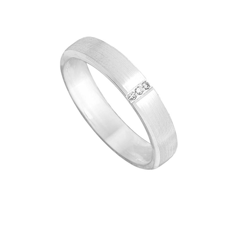 Bague Mixte - Or 18 Carats - Diamant 0,02 Carats - vue 2