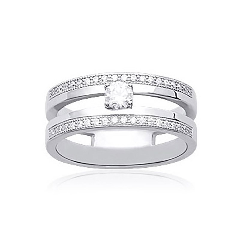 Bague Femme - Argent 925 - Oxyde de zirconium