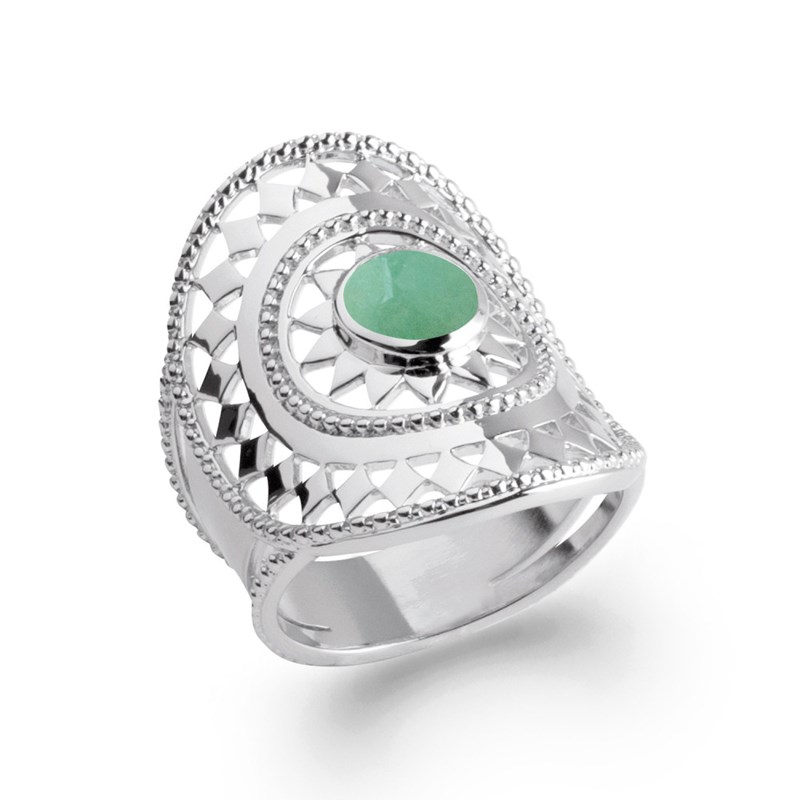 Bague Femme - Argent 925 - Aventurine - vue 2