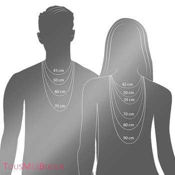 Collier Femme - Plaqué Or - Nacre - Longueur : 45 cm